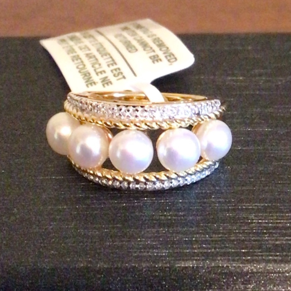 Sterling Silver Pearl Ring
